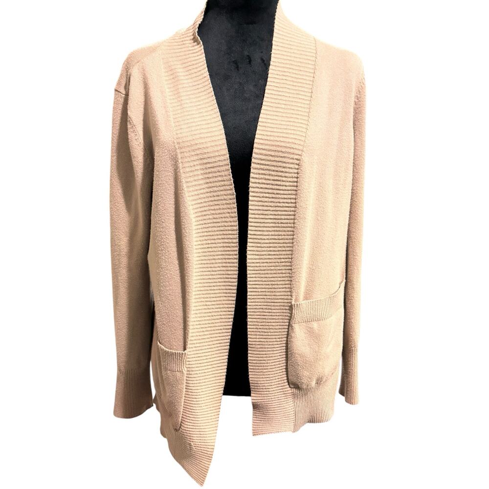 Redhotype‎ Women’s Open‑Front Cardigan – Beige Knit – Size Large